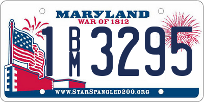 MD license plate 1BM3295