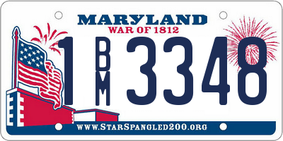 MD license plate 1BM3348