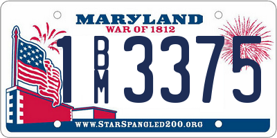 MD license plate 1BM3375