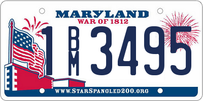 MD license plate 1BM3495