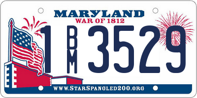 MD license plate 1BM3529