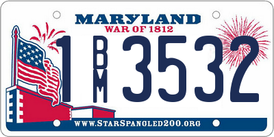 MD license plate 1BM3532