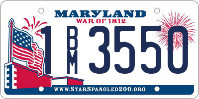 MD license plate 1BM3550