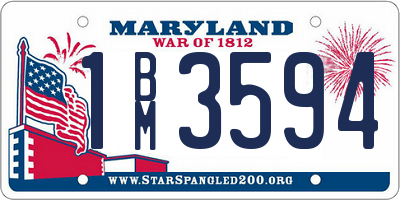 MD license plate 1BM3594