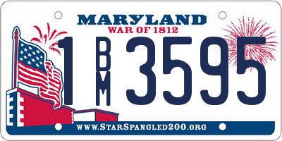 MD license plate 1BM3595