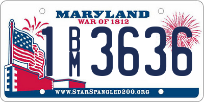 MD license plate 1BM3636