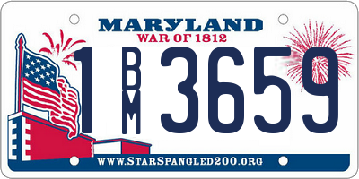 MD license plate 1BM3659