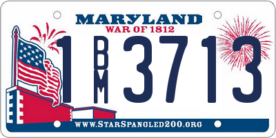 MD license plate 1BM3713