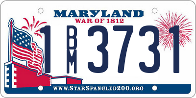 MD license plate 1BM3731