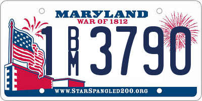 MD license plate 1BM3790