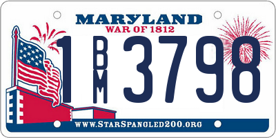 MD license plate 1BM3798