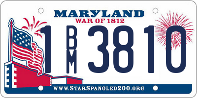 MD license plate 1BM3810