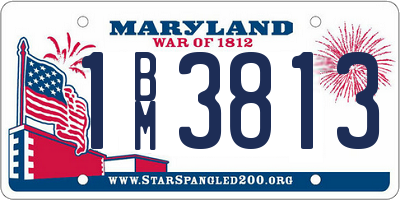 MD license plate 1BM3813