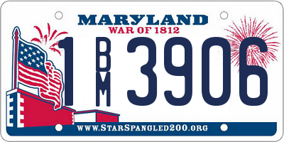 MD license plate 1BM3906