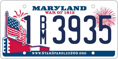 MD license plate 1BM3935