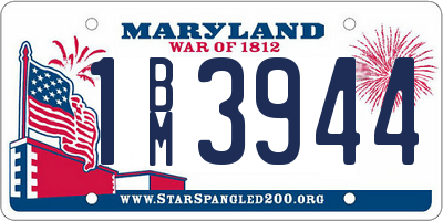 MD license plate 1BM3944