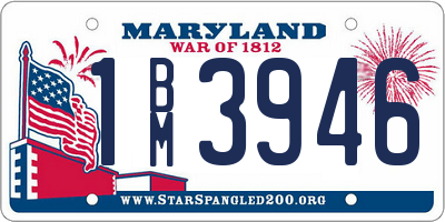 MD license plate 1BM3946