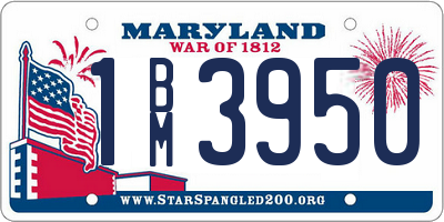 MD license plate 1BM3950