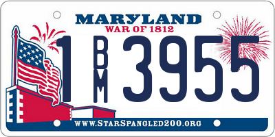 MD license plate 1BM3955