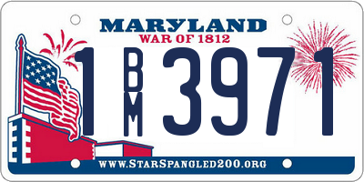 MD license plate 1BM3971