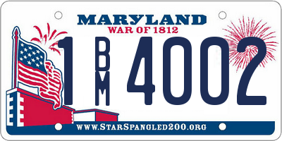 MD license plate 1BM4002