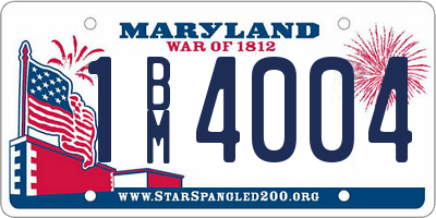 MD license plate 1BM4004