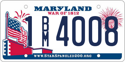MD license plate 1BM4008