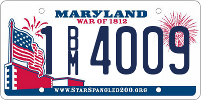 MD license plate 1BM4009