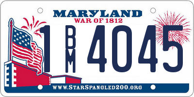 MD license plate 1BM4045