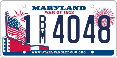 MD license plate 1BM4048