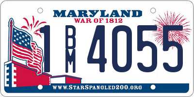 MD license plate 1BM4055