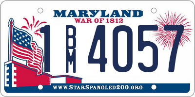 MD license plate 1BM4057