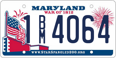 MD license plate 1BM4064