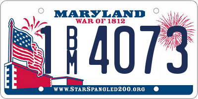 MD license plate 1BM4073