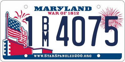 MD license plate 1BM4075