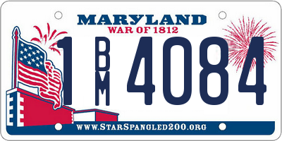 MD license plate 1BM4084