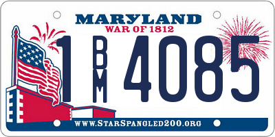 MD license plate 1BM4085