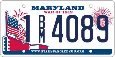 MD license plate 1BM4089