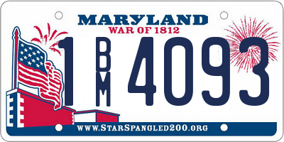 MD license plate 1BM4093