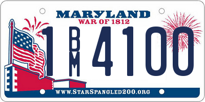 MD license plate 1BM4100