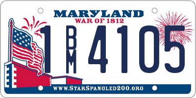 MD license plate 1BM4105