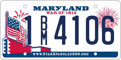 MD license plate 1BM4106