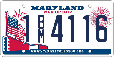 MD license plate 1BM4116