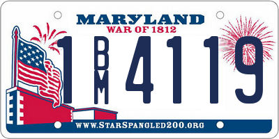 MD license plate 1BM4119