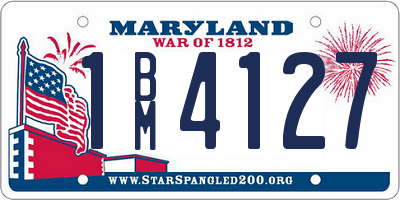 MD license plate 1BM4127