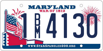 MD license plate 1BM4130