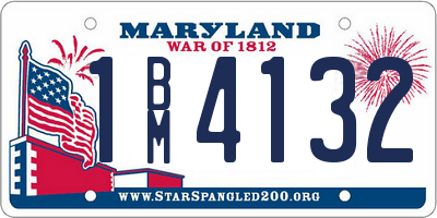 MD license plate 1BM4132