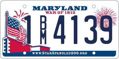 MD license plate 1BM4139