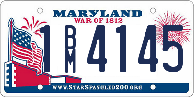 MD license plate 1BM4145