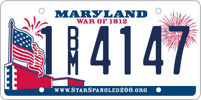 MD license plate 1BM4147